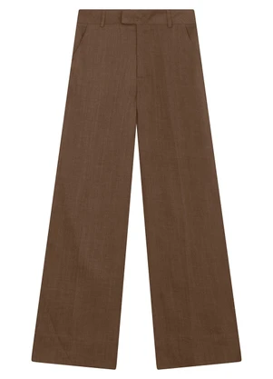 Enfim - Calça Pantalona de Alfaiataria Marrom - ENFIM