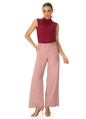 Enfim - Calça Pantalona de Alfaiataria Rosê - ENFIM