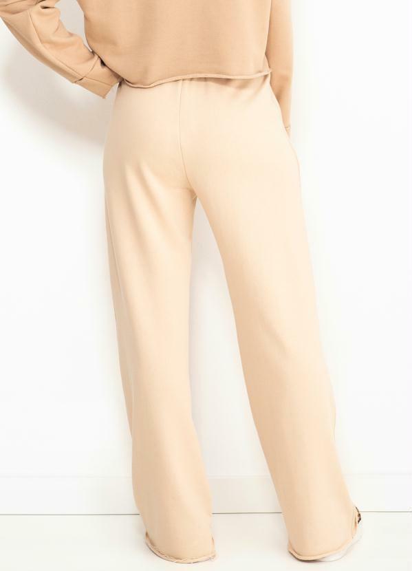 Forum - Calça Pantalona de Moletom Bege 2