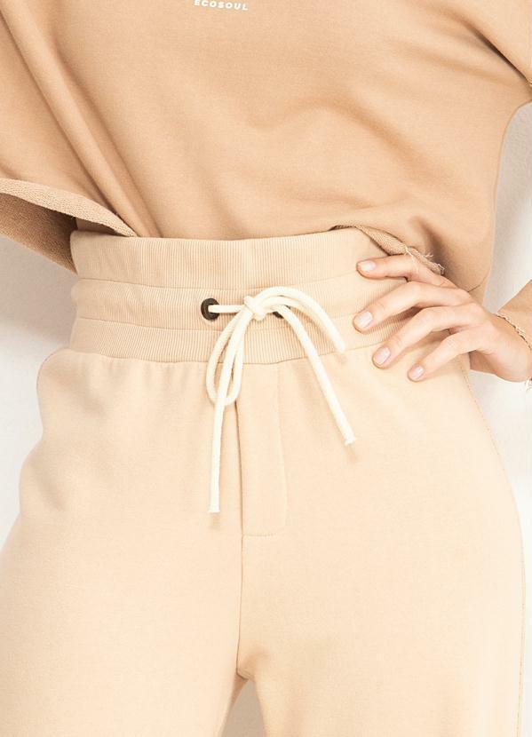 Forum - Calça Pantalona de Moletom Bege 6