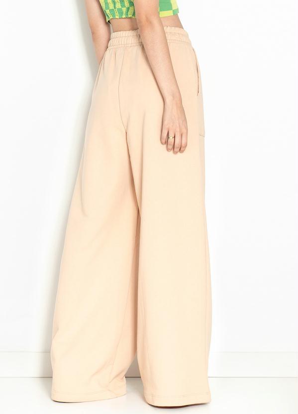 Colcci - Calça Pantalona de Moletom Bege 2