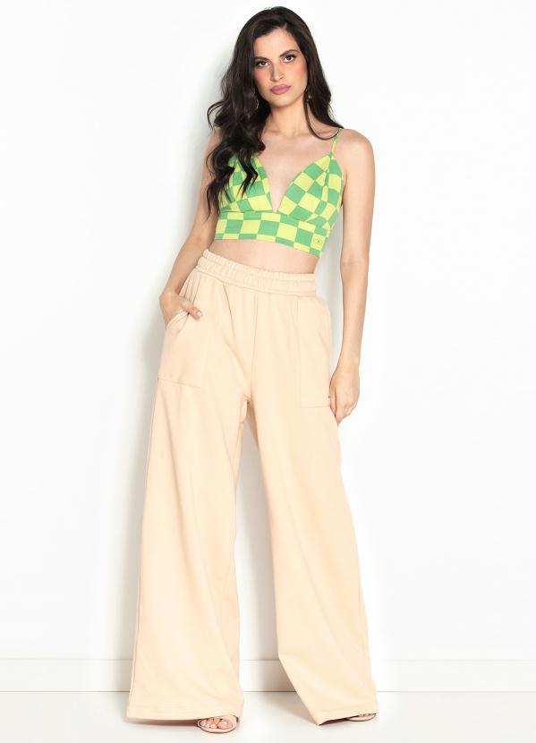 Colcci - Calça Pantalona de Moletom Bege 3