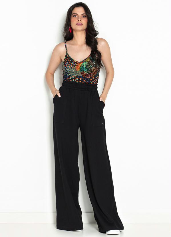 Colcci - Calça Pantalona de Moletom Preta 3