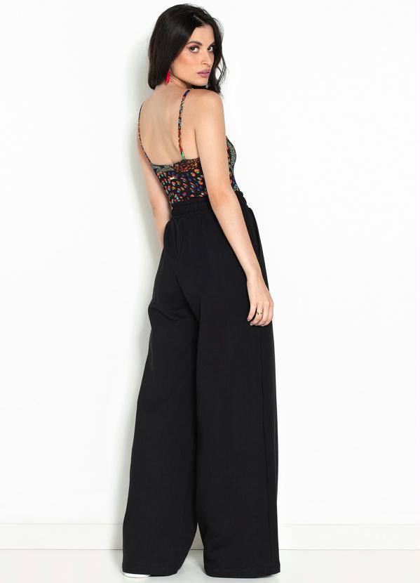 Colcci - Calça Pantalona de Moletom Preta 4