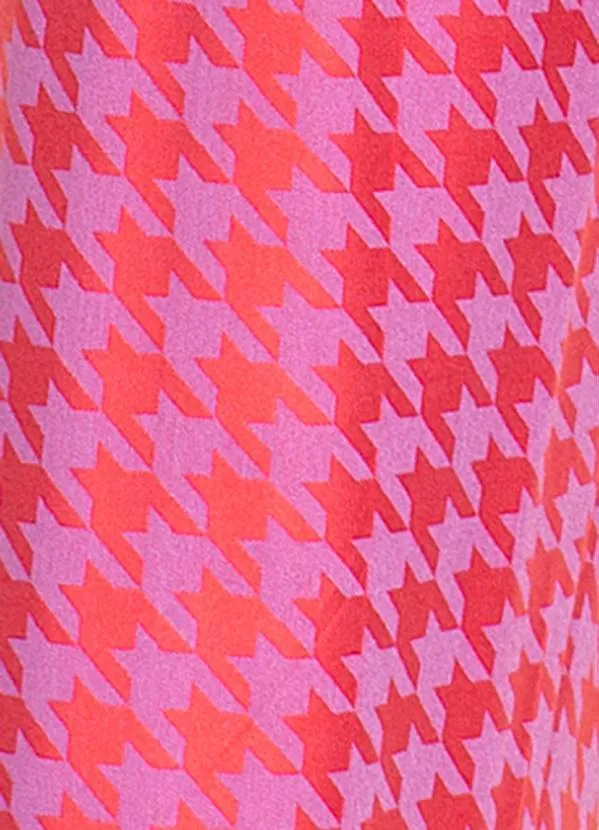 Colcci - Calça Pantalona de Viscose Jacquard Rosa 6