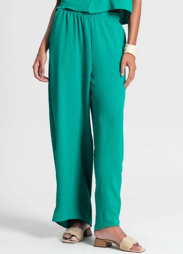Rovitex - Calça Pantalona em Air Flow Verde