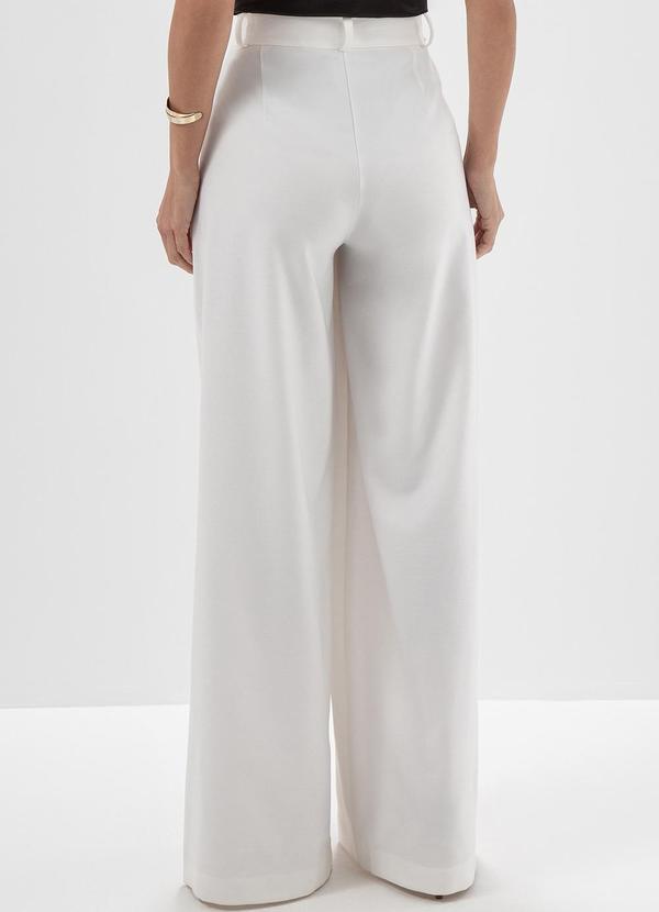 Principessa - Calça Pantalona em Alfaiataria Off White Miriam 2