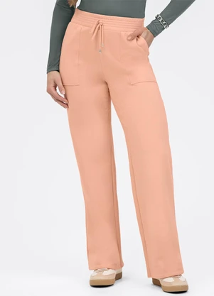 Habana - Calça Pantalona em Moletom Laranja - HABANA