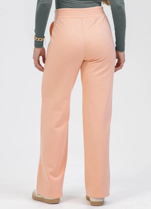 Habana - Calça Pantalona em Moletom Laranja - HABANA