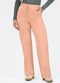 Habana - Calça Pantalona em Moletom Preto - variação: Laranja