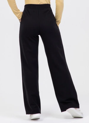 Habana - Calça Pantalona em Moletom Preto - HABANA