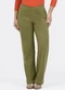 Habana - Calça Pantalona em Moletom Preto - variação: Verde
