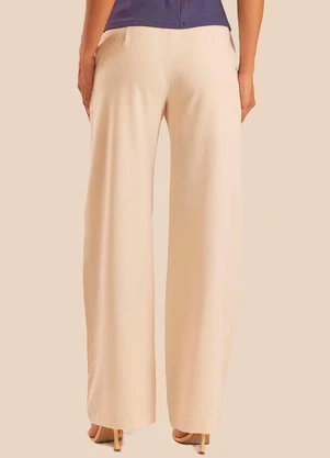 Doce Trama - Calça Pantalona em Sarja Alfaiataria Branco - DOCE TRAMA