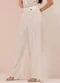 Lunender - Calça Pantalona em Tecido e Linho Branco - variação: Branco