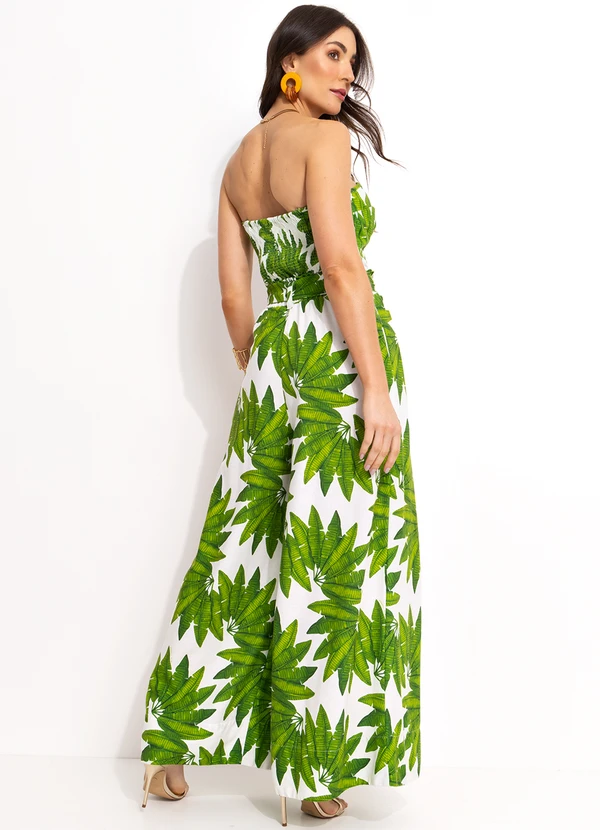 Farm - Calça Pantalona em Viscolinho Verde 4