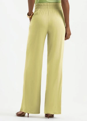 Cativa - Calça Pantalona em Viscose Caramelo - CATIVA
