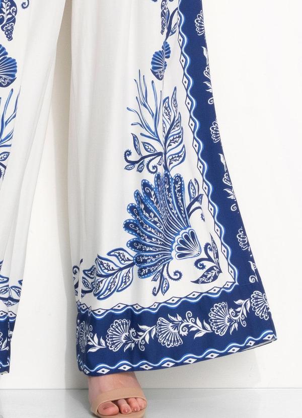 Farm - Calca Pantalona em Viscose Azul 8