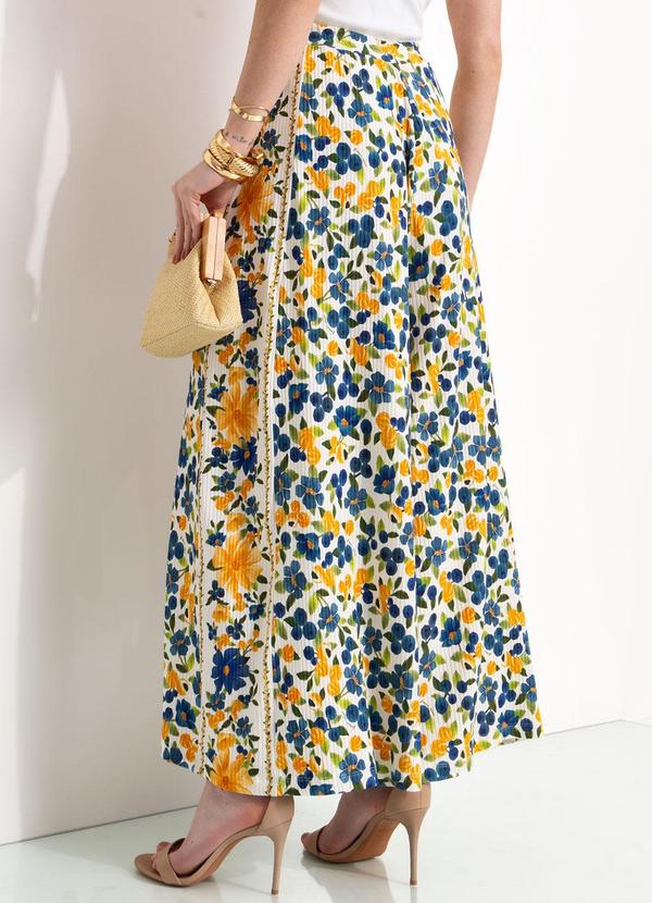 Farm - Calca Pantalona em Viscose Off White 2