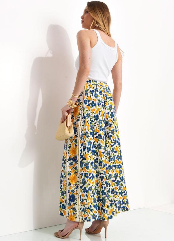 Farm - Calca Pantalona em Viscose Off White 4