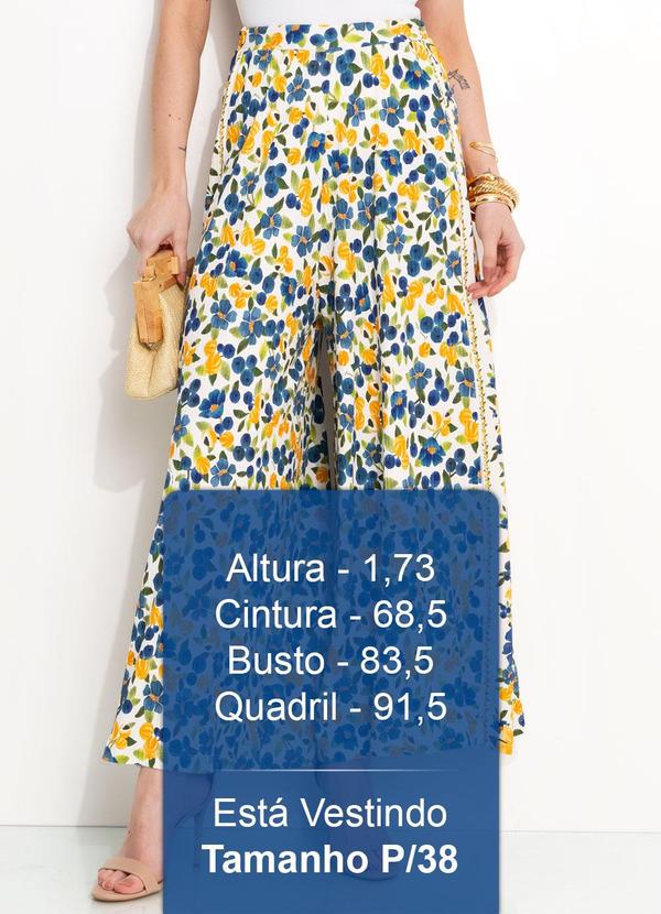 Farm - Calca Pantalona em Viscose Off White 5