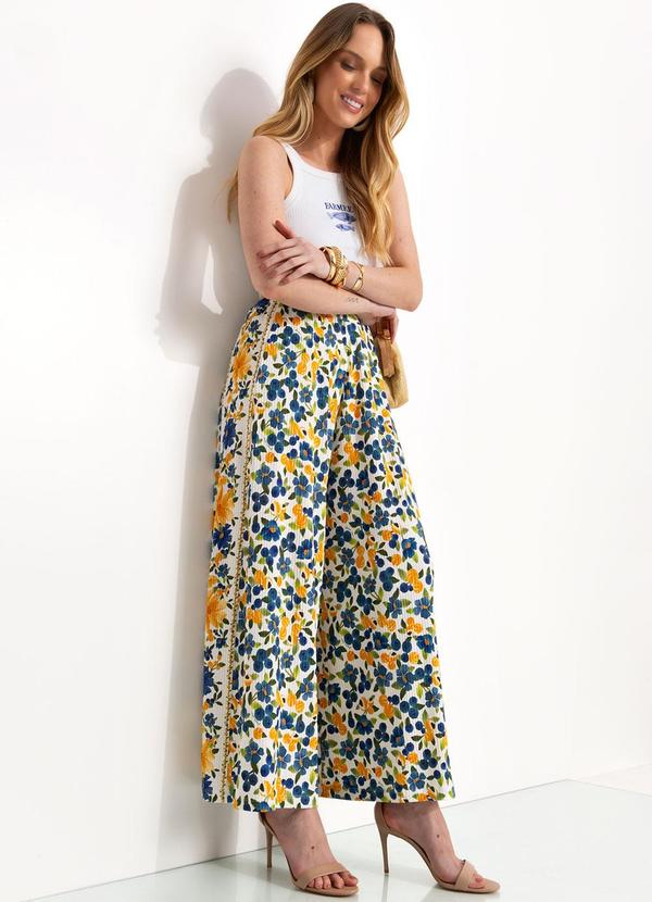 Farm - Calca Pantalona em Viscose Off White 6