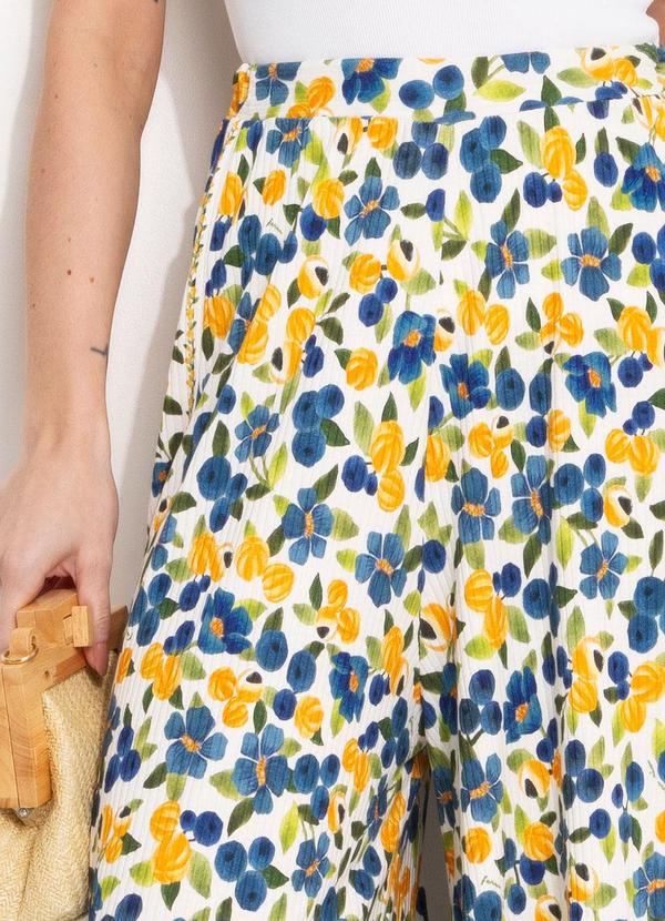 Farm - Calca Pantalona em Viscose Off White 7