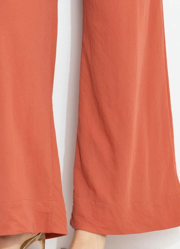 You Premium - Calça Pantalona em ViscoseTerracota 8