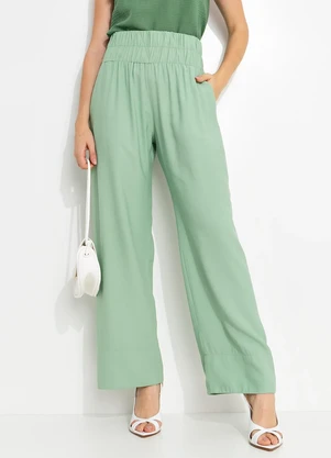 You Premium Calça Pantalona em ViscoseVerde