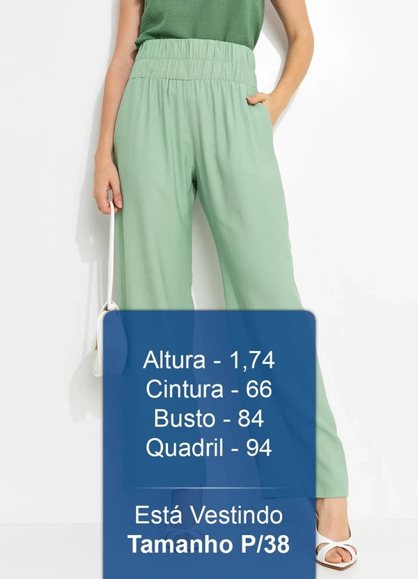 You Premium - Calça Pantalona em ViscoseVerde 5