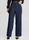 Dianna - Calça Pantalona Feminina em Sarja Preto - variação: Azul