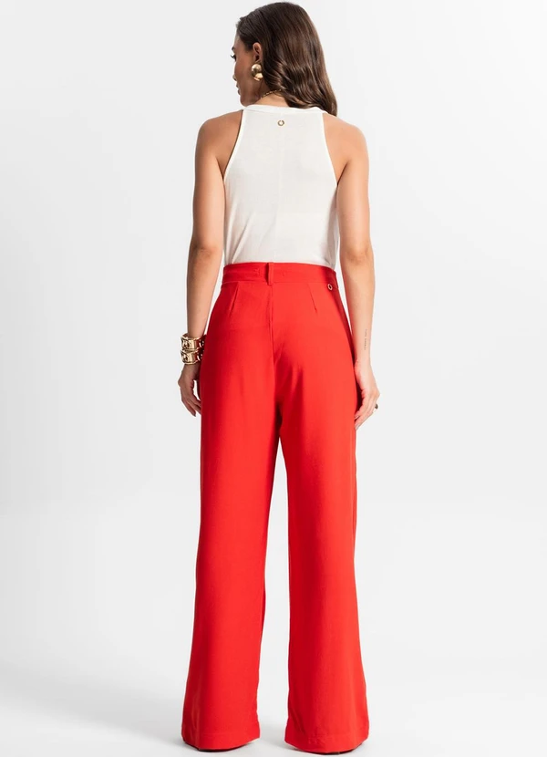 Endless - Calça Pantalona Feminina Laranja 4