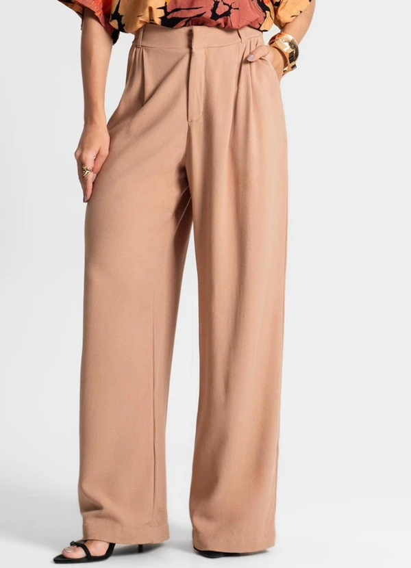 Endless - Calça Pantalona Feminina Marrom