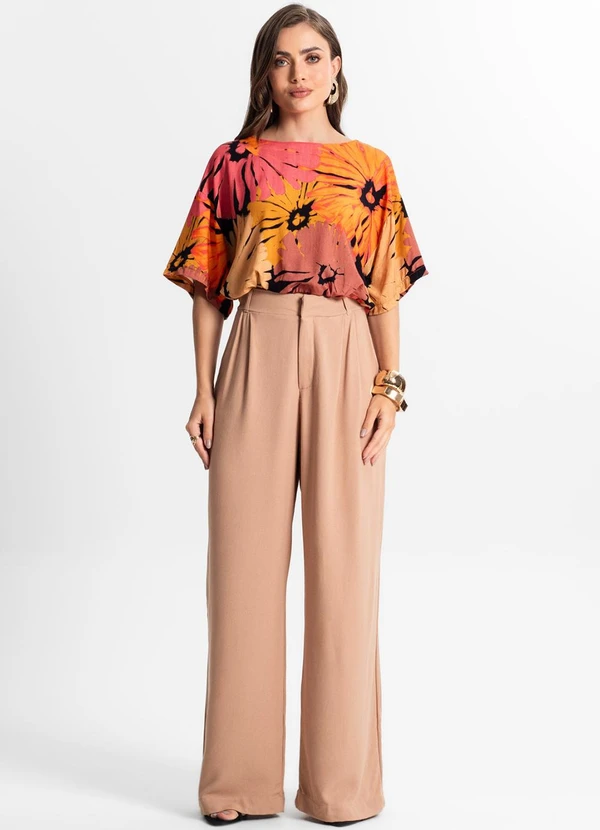 Endless - Calça Pantalona Feminina Marrom 5