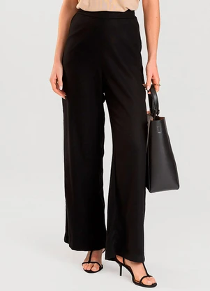Dianna - Calça Pantalona Feminina Preto - DIANNA
