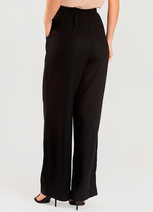 Dianna - Calça Pantalona Feminina Preto - DIANNA