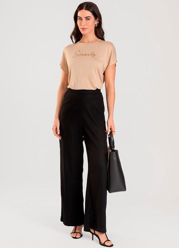 Dianna - Calça Pantalona Feminina Preto 3