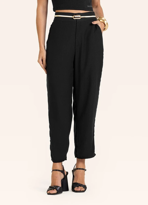 Endless - Calça Pantalona Feminina Preto 1