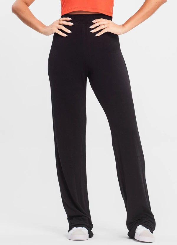 Rovitex - Calça Pantalona Feminina Preto