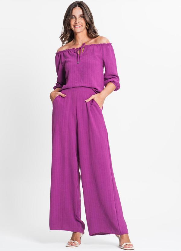 Rovitex - Calça Pantalona Feminina Roxo 3