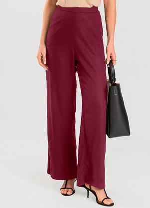 Dianna - Calça Pantalona Feminina Vermelho - DIANNA