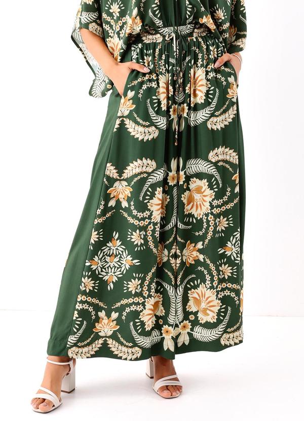 Farm - Calça Pantalona Flor de Coqueiro