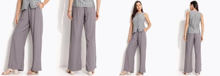 Cala Pantalona Grafite em Viscose com Polister
