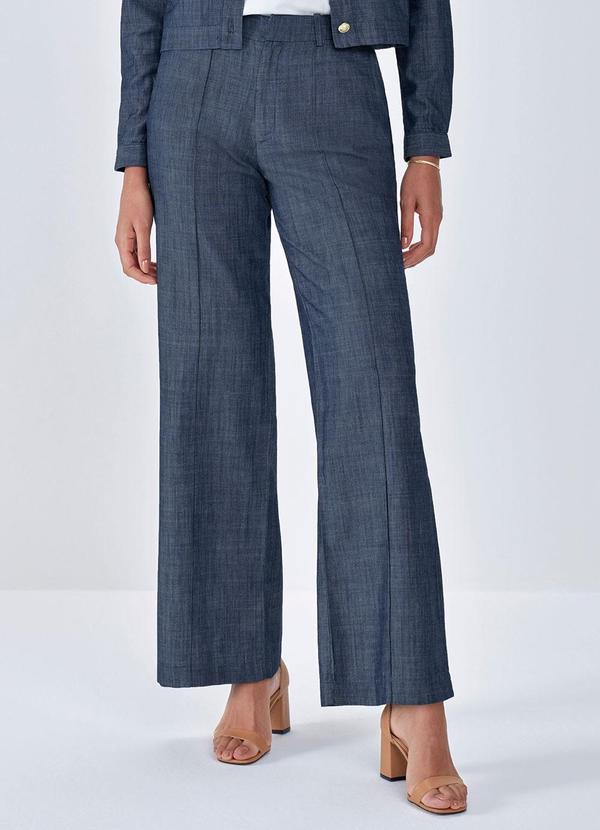 Principessa - Calça Pantalona Jeans Octavia Azul