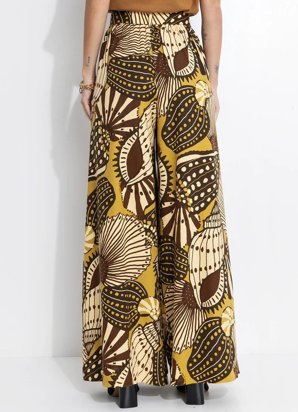 Farm - Calça Pantalona Mistura de Caju Amarelo 2