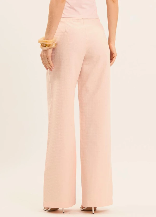 Doce Trama - Calça Pantalona Oliva Rosa 2