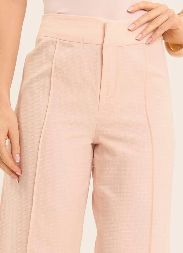 Doce Trama - Calça Pantalona Oliva Rosa 6
