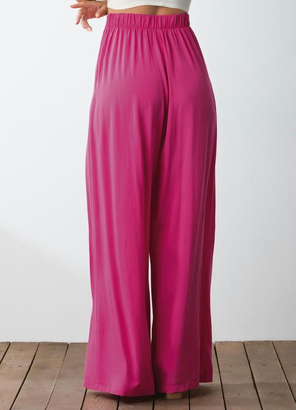 Outlet - Calça Pantalona Pink com Bolsos 9