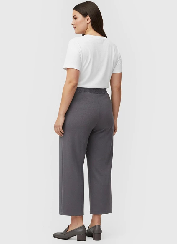 Rovitex - Calça Pantalona Plus Size Renaluci Cinza 4