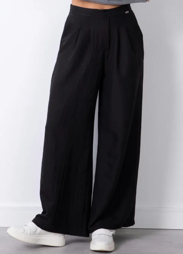 Pantalona Preta CalÃ§a De Viscose Preta Calça Pantalona Feminina