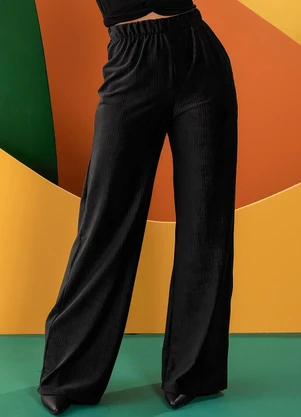 Noite Pantalona Preta Festa Plus Conjunto De Pantalona Para Festa